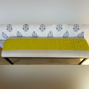 Handwoven Reversible Guatemalan Scarf – Lime & Gold Striped